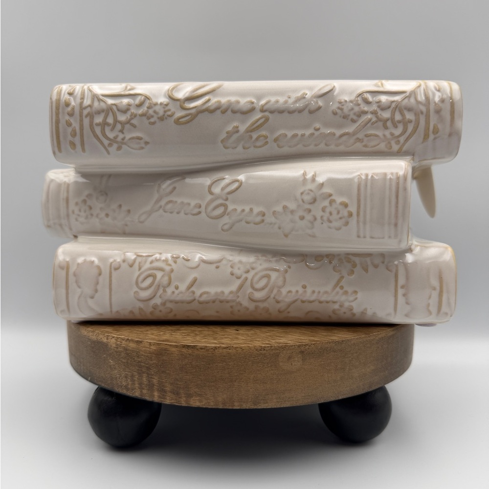 Stacked Book Planter Gone With The Wind Jane Eyre Pride & Prejudice Ceramic
